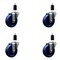 Service Caster 4'' Solid Poly Wheel Swivel 1-3/8'' Expanding Stem Caster Set, 4PK SCC-EX20S414-SPUS-138-4 - alternate 1